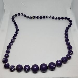 Dark Purple Beaded Necklace